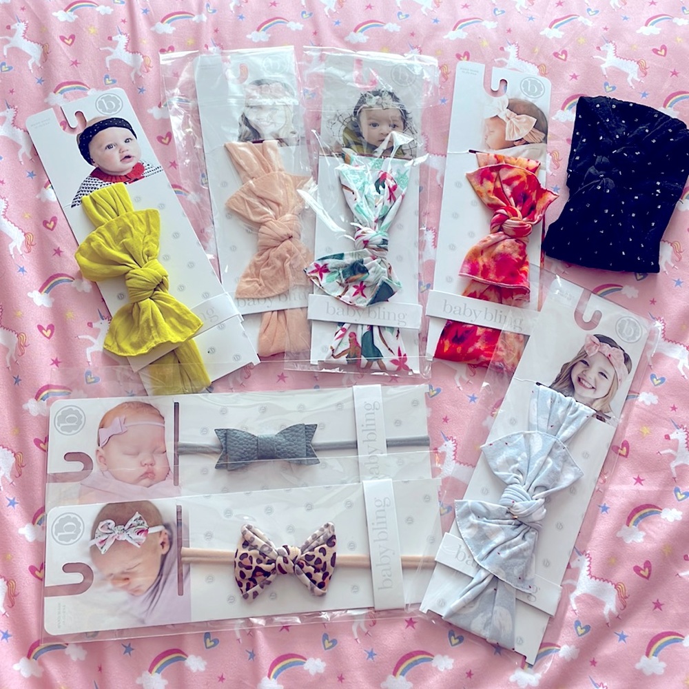 Baby Bling headband bows LOT